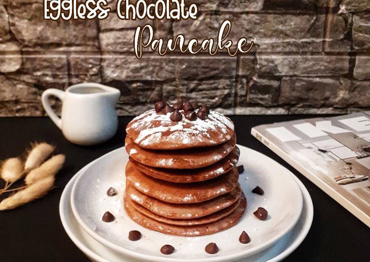 Eggless Chocolate Pancake