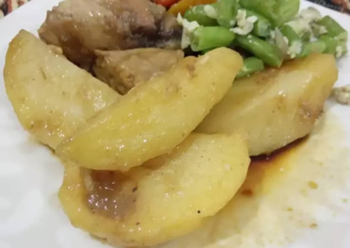 Kicik Ayam Tempe Dengan Kentang Pengganti Nasi