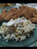 Milanesas de pulpa de bondiola y arroz
