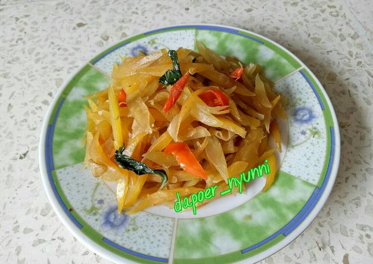 Recipe: Delicious Oseng pepaya muda