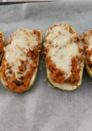 Una foto de Calabacines rellenos de carne
