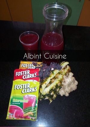 A picture of My home made zobo.