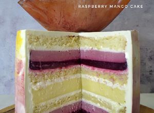 Foto resep Raspberry Mango Cake 😍👍