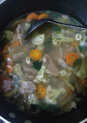 Foto resep Sop burkol, wortel, baso