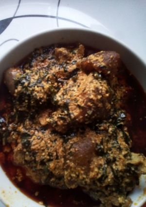 A picture of Fried Egusi soup #abujamoms.