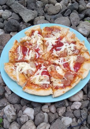Foto resep Pizza teflon ekonomis. (No telur)