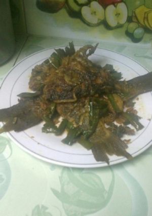 Foto resep ikan Mas pasak kacang panjang
