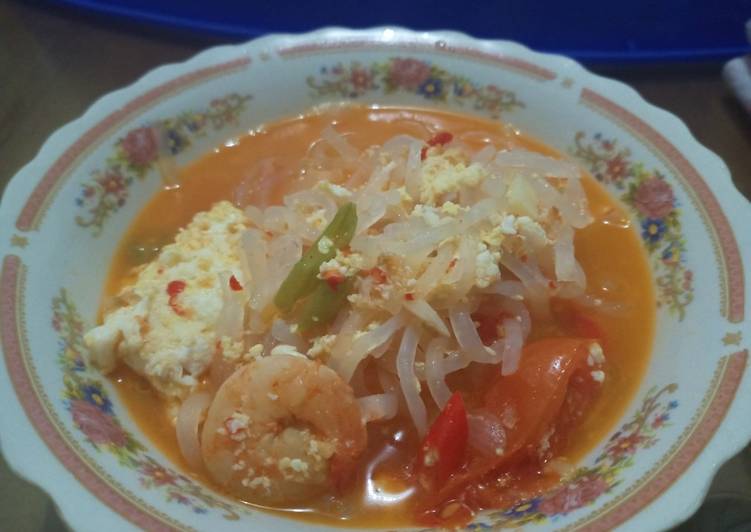 Cara Buat Sup Tomat Telur Shirataki Ekonomis