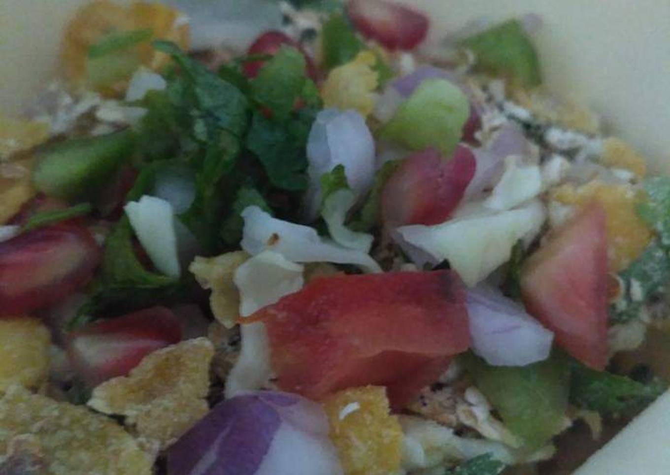 Healthy and delicious bhel oatmeal