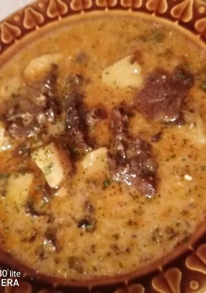 Gombaleves krumplival recept fotója
