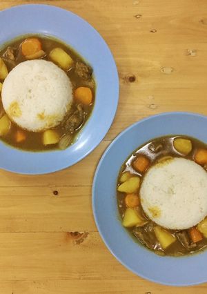 Foto resep Nasi Kari Ala Jepang (Bumbu Instan)