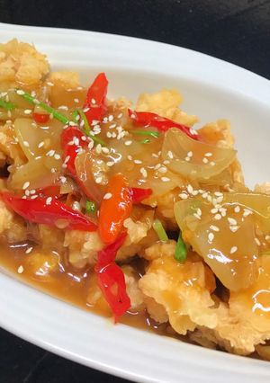 Foto resep Spicy honey chicken popcorn