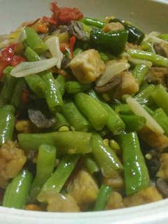 Foto resep Tumis buncis tempe jantung ayam