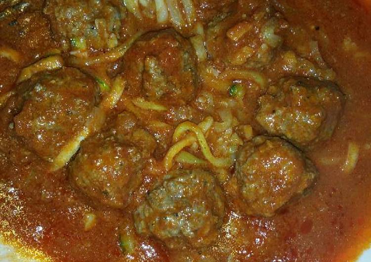 Recipe of Homemade &#34;Spaghetti&#34; and Meatballs