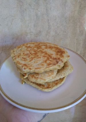 Una foto de Panqueques salados de avena