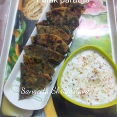 A picture of Palak paratha bites.