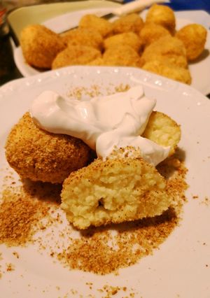 Vegán túrógombóc / kölesgombóc recept fotója