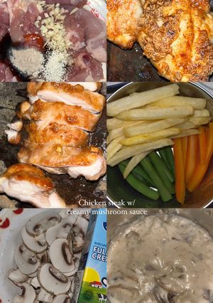 Foto resep Chicken Steak with Creamy Mushroom Sauce