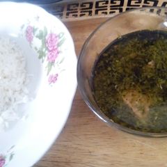 A picture of Iranian Gormeh Sabzi (no 1 comfort food).