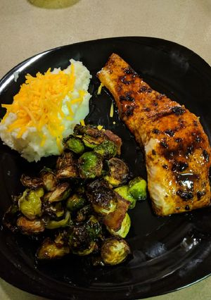 A picture of Browned Butter Honey Garlic Salmon.