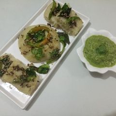 A picture of Sama rice dhokla.