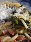 Pasta fresca con berza salteada