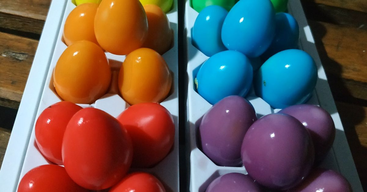 Telur Warna Warni (untuk hiasan tumpeng)
