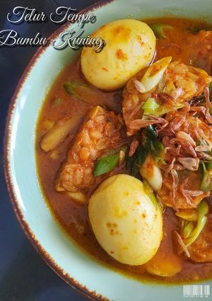 Foto resep Telur Tempe Bumbu Kuning