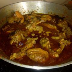 A picture of Desi chicken curry.