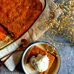 A picture of Malva Pudding.
