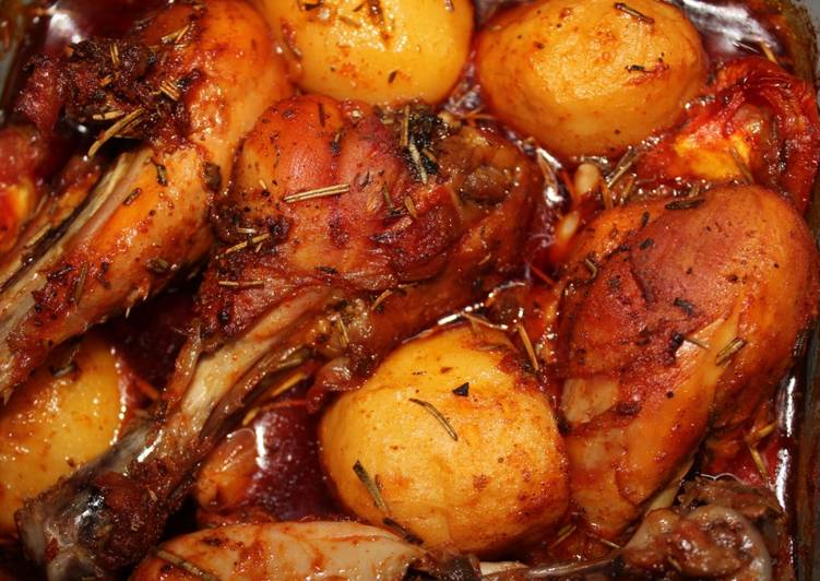 Step-by-Step Guide to Prepare Quick Super Lazy Chicken and Potato Roast