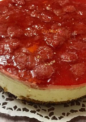 Foto resep STRAWBERRY CHEESECAKE 🍓Unbake