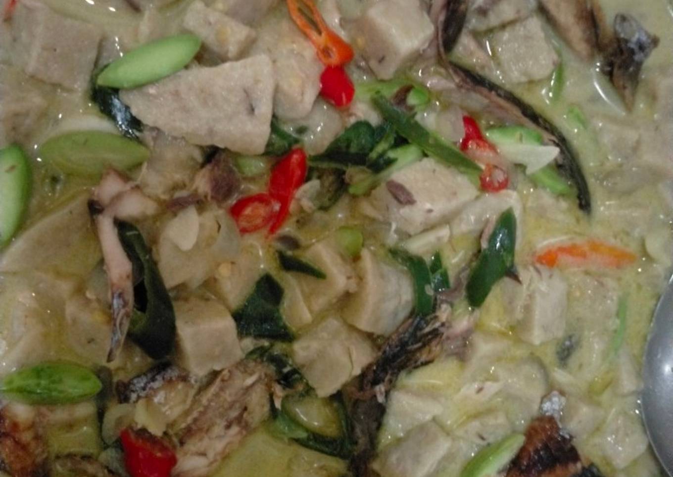 Tempe gembus/menjes/bongkrek kuah santan