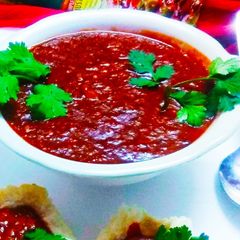 A picture of Veggies in UradDal Beetroot Curry.