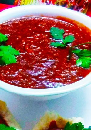 A picture of Veggies in UradDal Beetroot Curry.