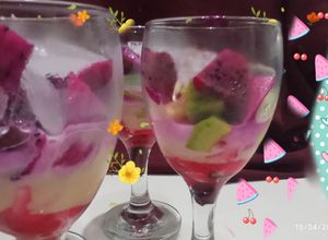 Foto resep Es Buah Alpukat Apel Naga Skm Frambozen