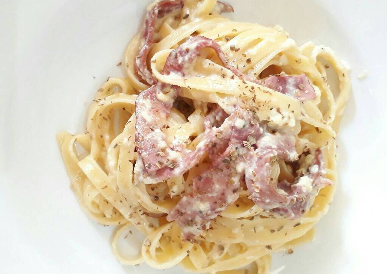 Fettucini carbonara