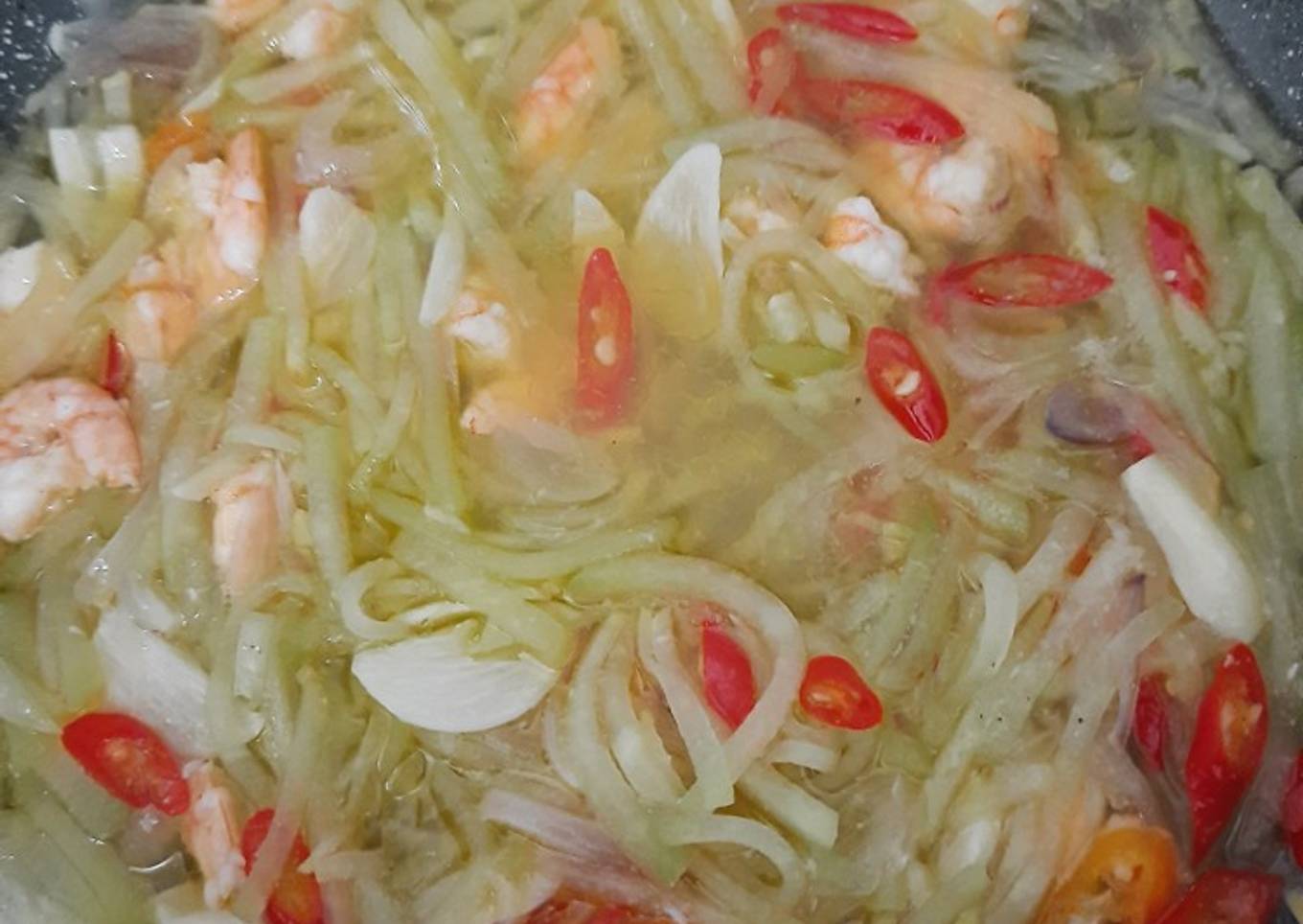 Tumis Labu Siam Udang