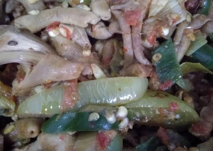 Cara Gampang Menyiapkan Oseng usus pedas manis Anti Gagal