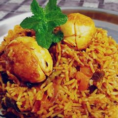 Egg biryani A picture of Egg biryani.