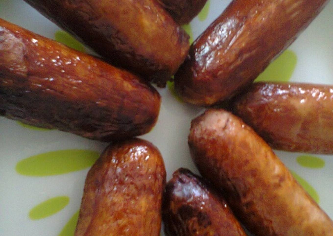 Fried sausages