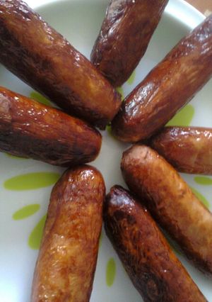 A picture of Fried sausages.