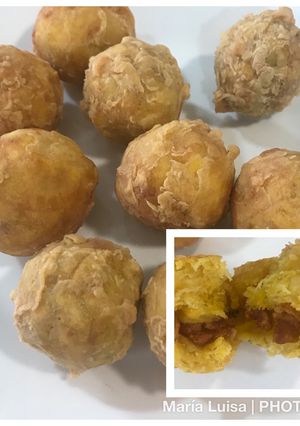 Una foto de Marranitas de plátano