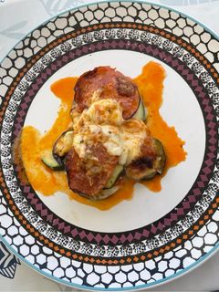 Una foto de Lasaña vegetal en airfryer