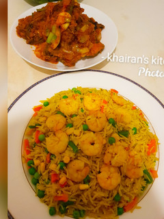 Fried Rice and chicken sauce ainihin hoton girkin