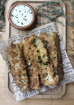 Une photo de 🌿 Courgettes panées au zaatar