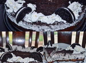 Una foto de Oreo cheesecake! No horno  necesario !!! Fácil