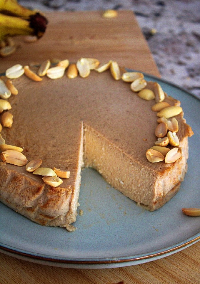 Una foto de Tarta de yogur y plátano