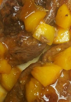 A picture of Peachy Country Style Pork Ribs.