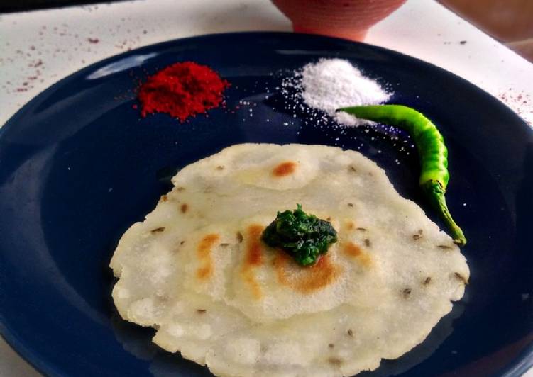 Easiest Way to Make Award-winning Rice flour chapati with green chutney